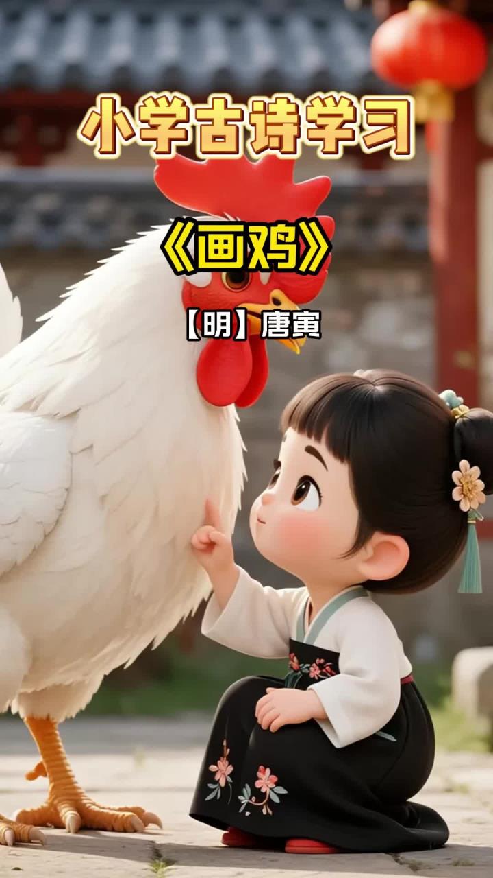小学三年级《画鸡》解析学习,理解诗句意义