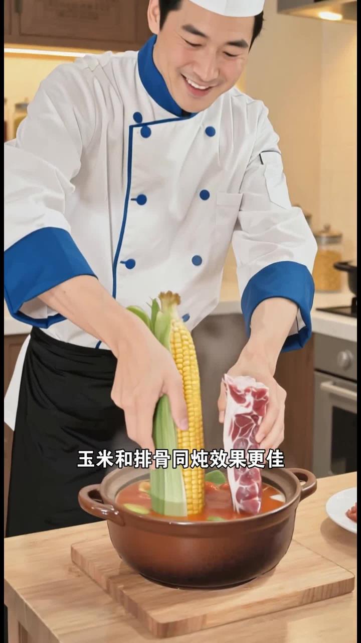 炖排骨汤别只放萝卜!加根玉米,健脾又促消化