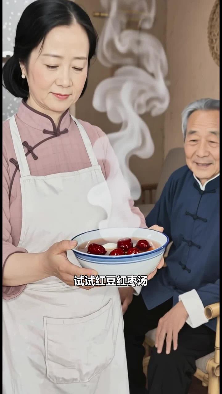 爸妈总觉气血差,红豆红枣汤常炖,补血活血气色好