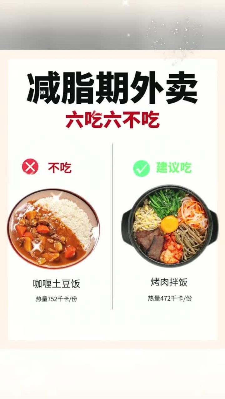 减脂期点外卖,要记住6吃6不吃!