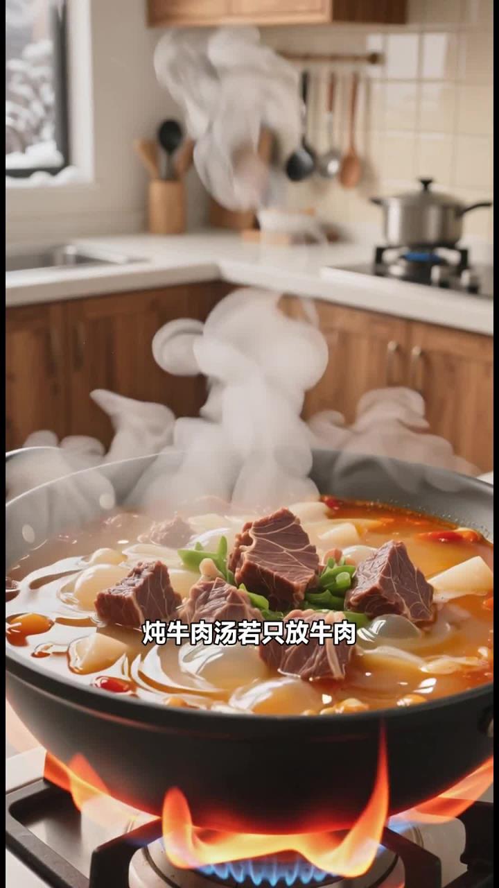 炖牛肉汤别只放牛肉!加颗萝卜,解腻还顺气