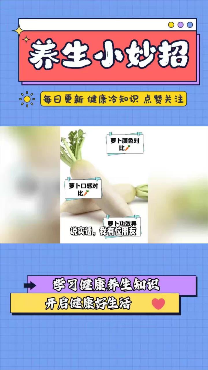青萝卜和白萝卜,只是颜色不同吗?到底有多大区别?别吃错