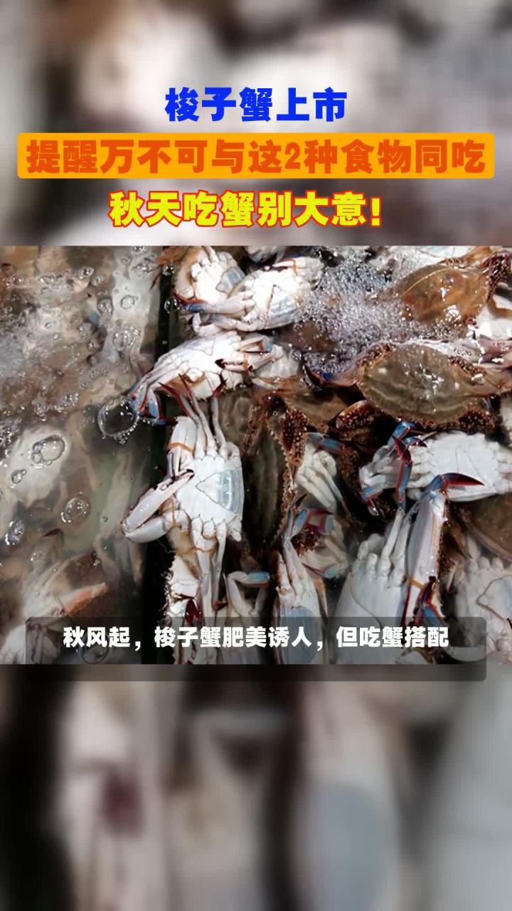 梭子蟹上市,提醒万不可与这2种食物同吃,秋天吃蟹别大意!