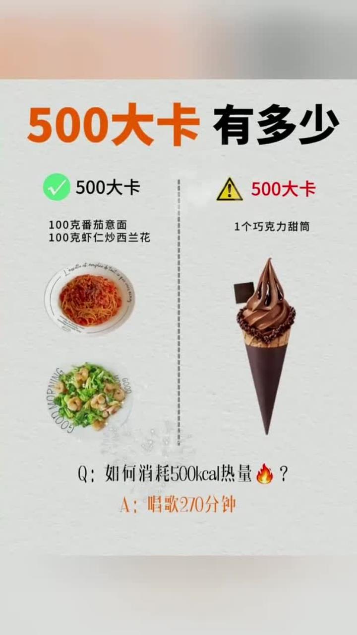 500大卡热量的食物有多少?