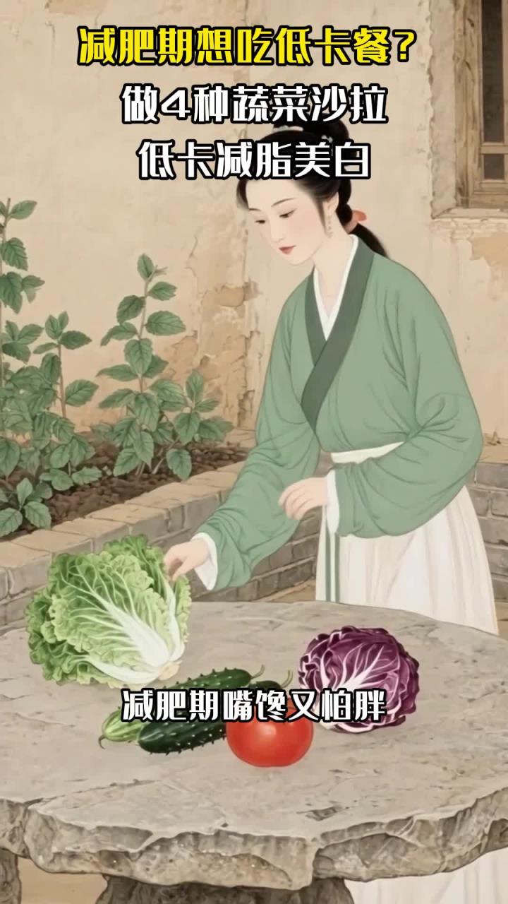 减肥期想吃低卡餐?做4种蔬菜沙拉,低卡减脂美白
