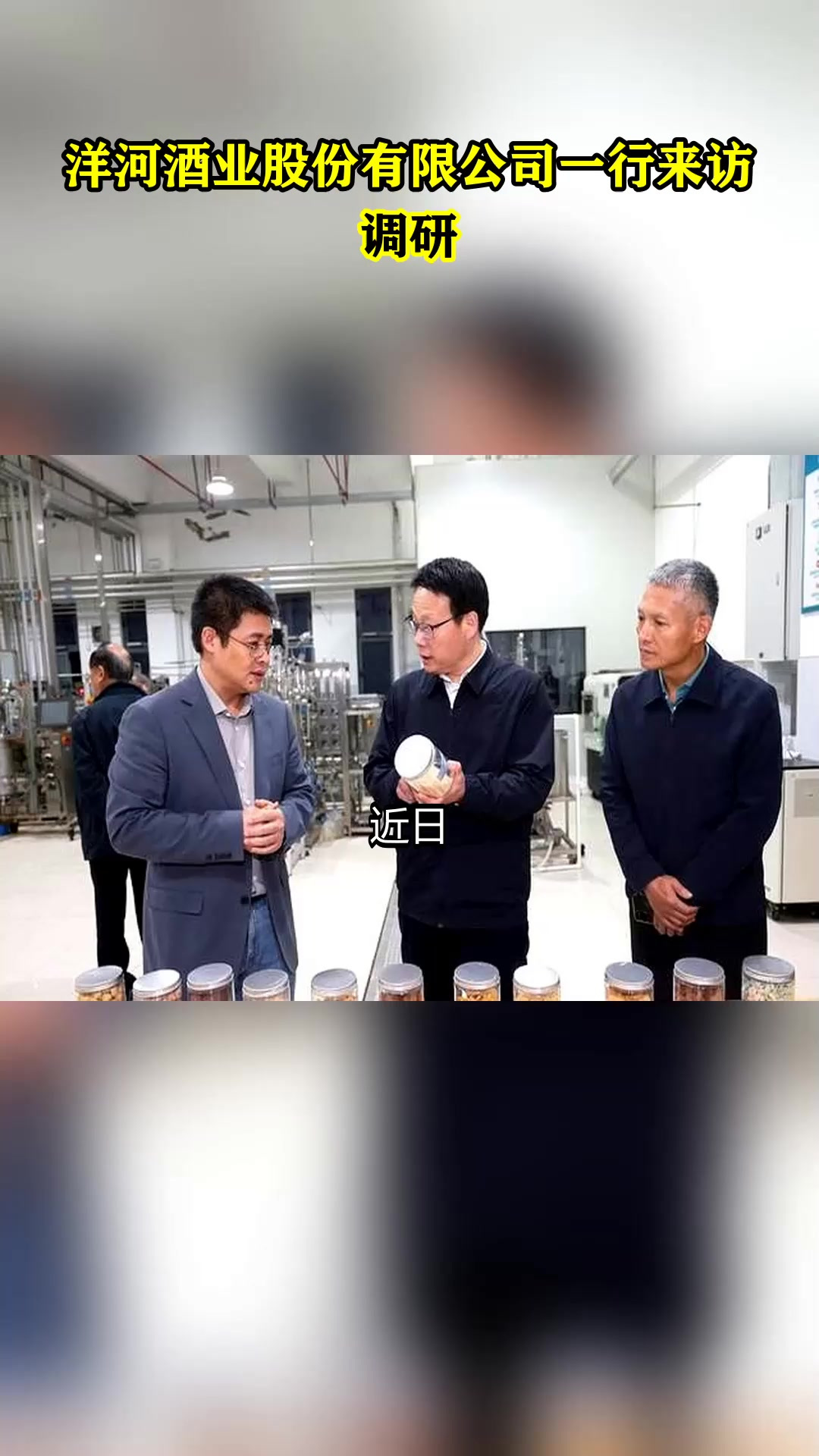 洋河酒业股份有限公司一行来访调研