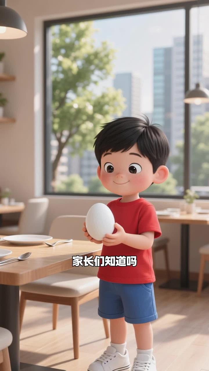 儿童吃鹅蛋 蛋白补得满 身体长得健