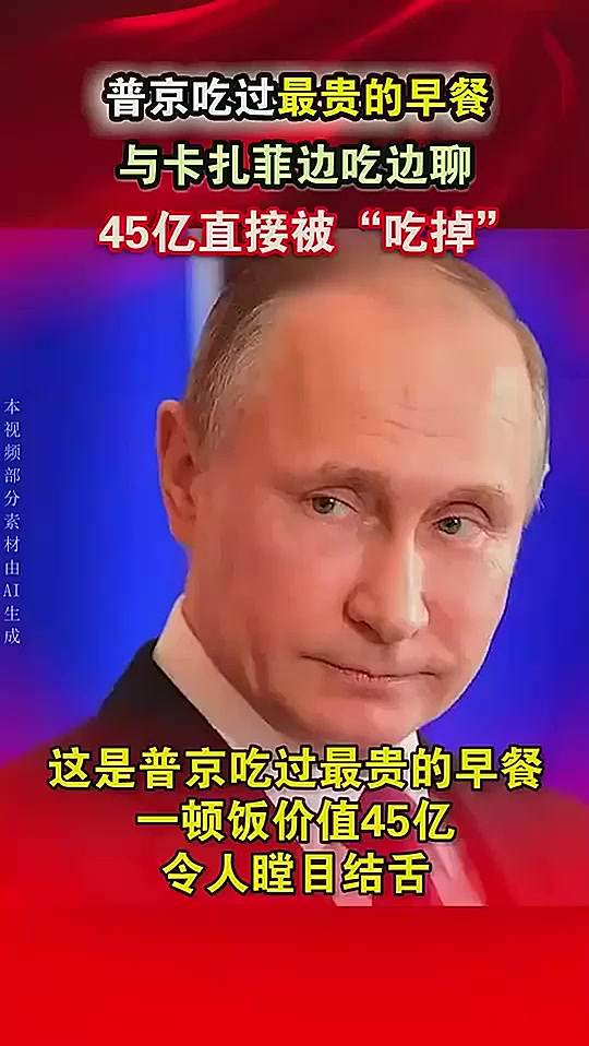 普京吃过的“天价早餐”,会见卡扎菲,一顿饭直接“吃掉”45亿