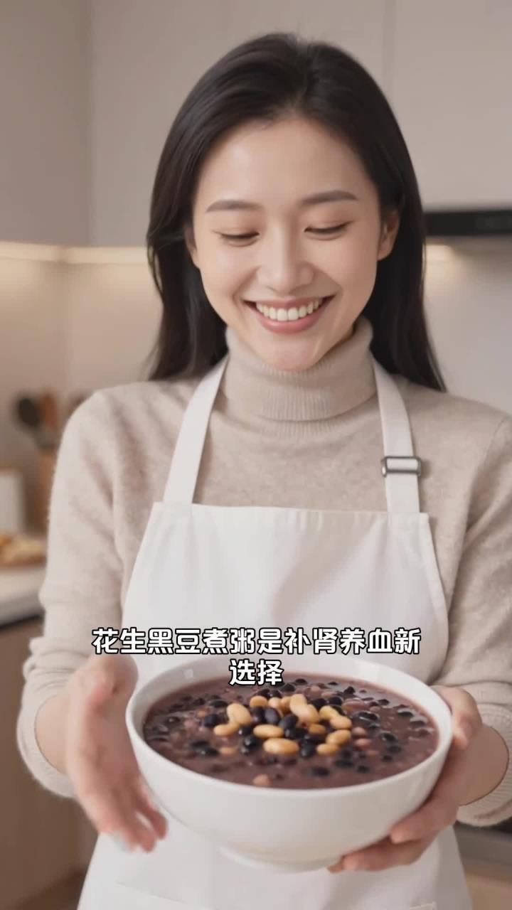 花生+黑豆煮粥,补肾养血,白发的人能喝吗?