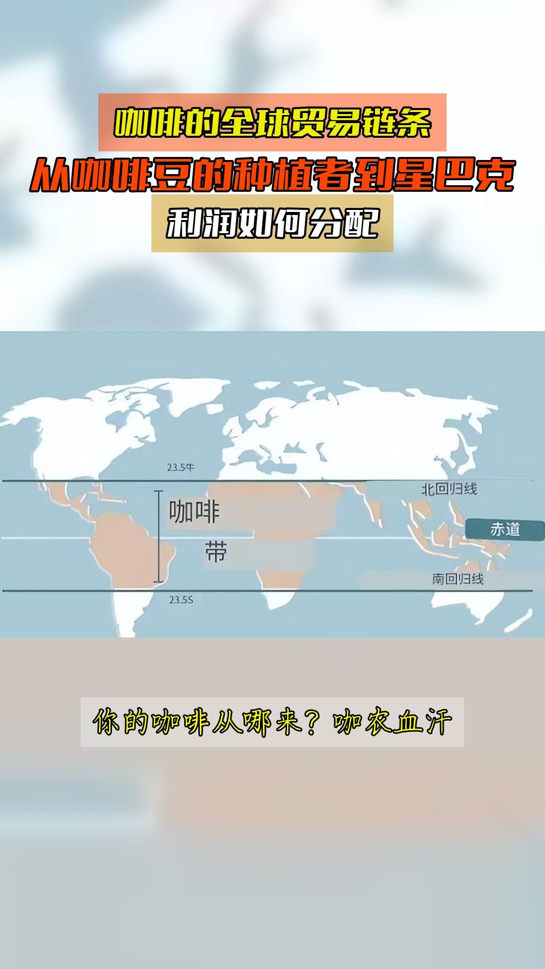 咖啡的全球贸易链条,从咖啡豆的种植者到星巴克,利润如何分配