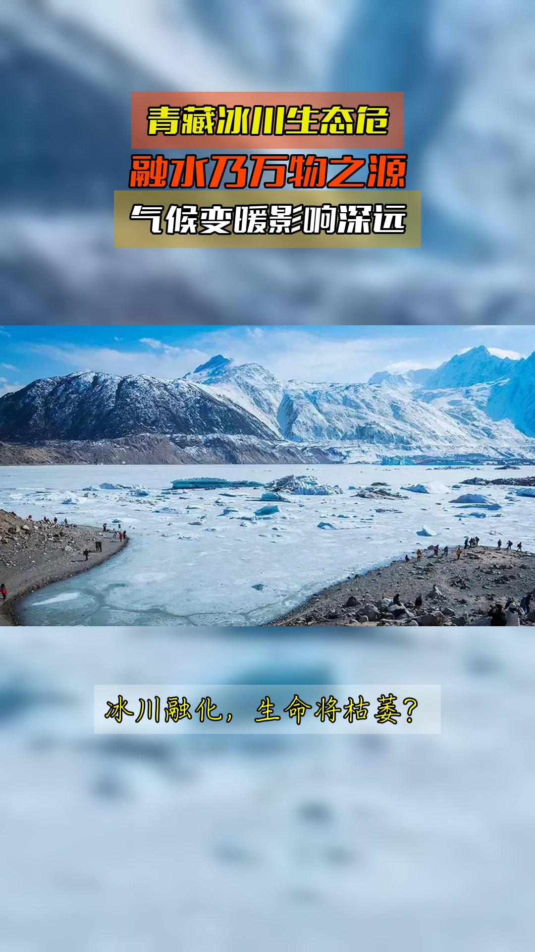 青藏冰川生态危,融水乃万物之源,气候变暖影响深远