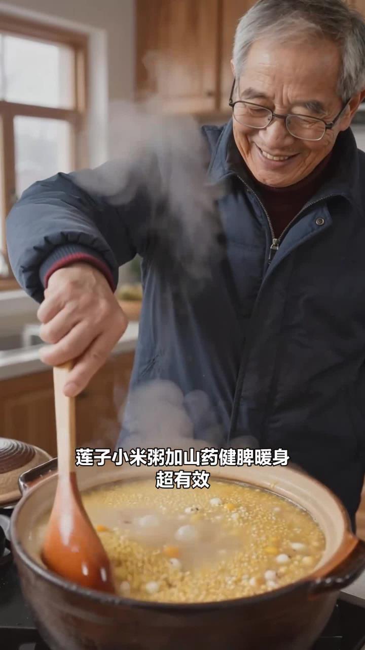莲子小米粥熬稠加山药,健脾吃它,老人能感受身体暖意吗?