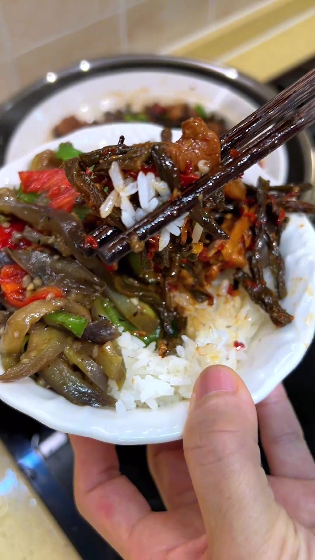 干香四溢的干豆角烧肉，真的太香了