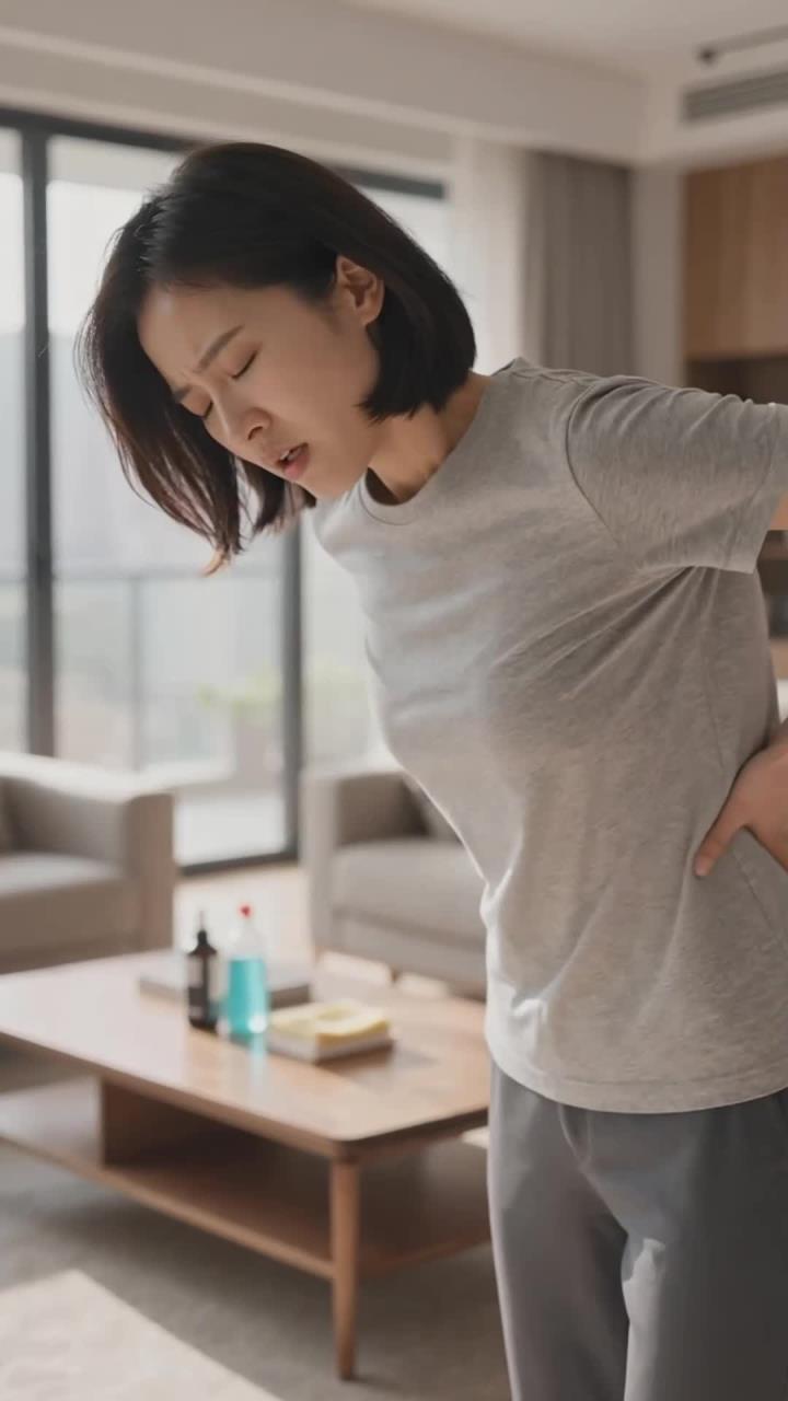长期做家务腰背酸痛 + 每隔 1 小时起身拉伸 + 舒缓肌肉不难受