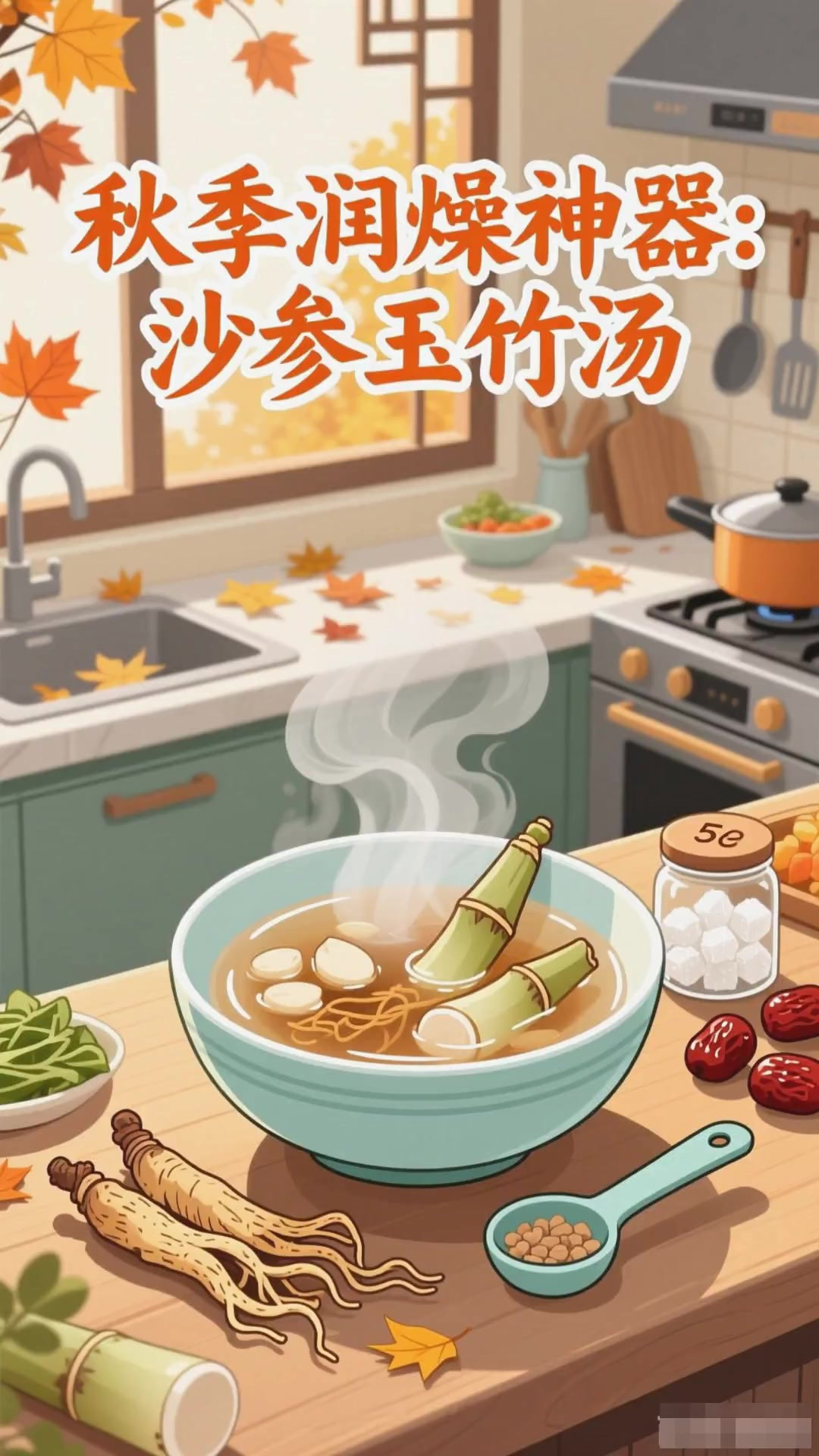 秋季喝沙参玉竹汤,滋阴润燥