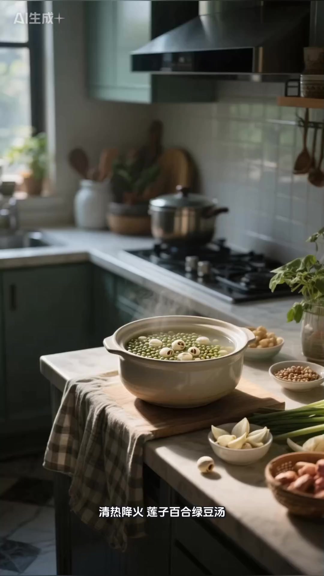 清热降火就喝莲子百合绿豆汤