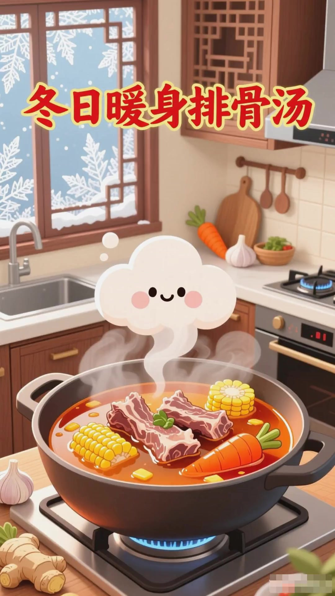 冬季喝排骨汤想提味?加玉米超合适!汤鲜骨香更香甜,暖身又开胃