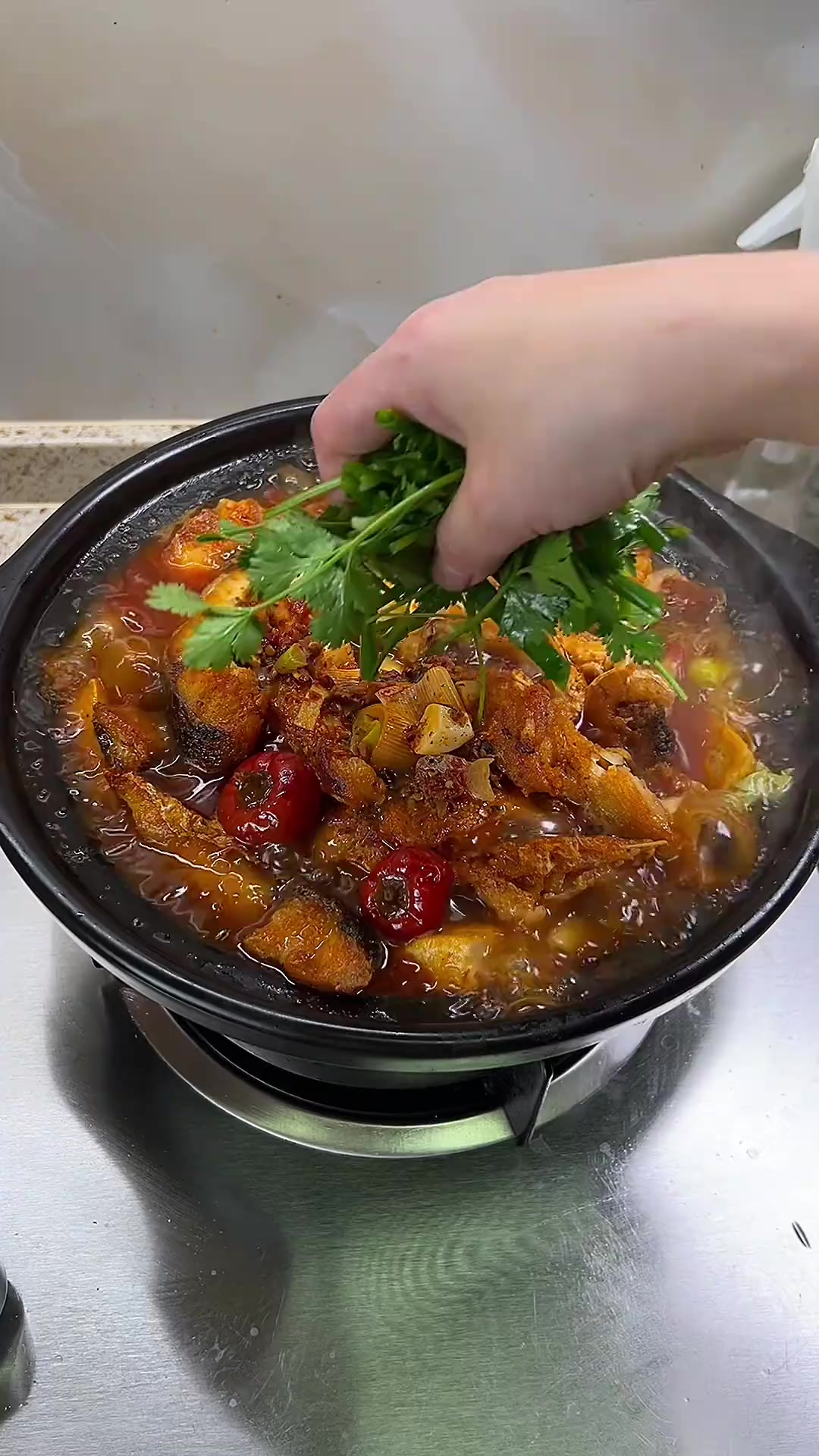 鱼块豆腐火锅 香辣入味，热热乎乎的