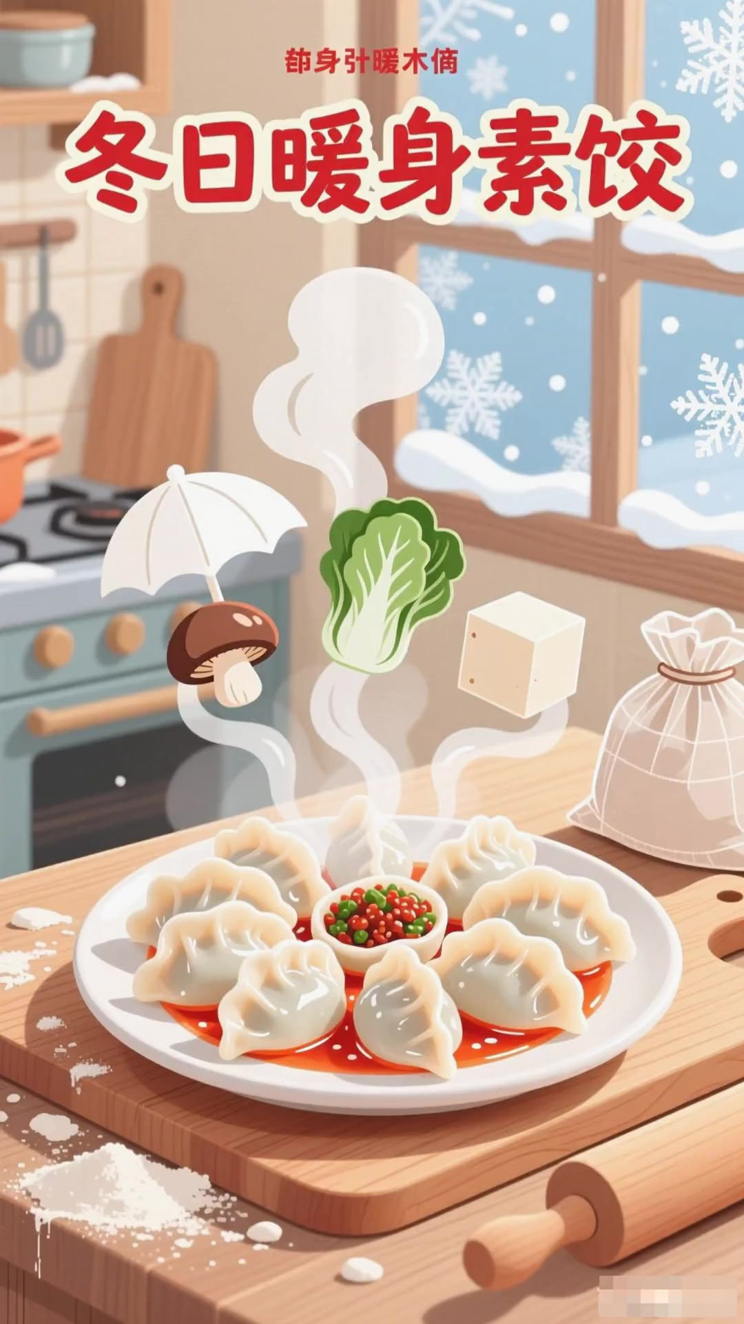 冬季吃素馅饺子？加香菇超提鲜！菌香渗透馅料，一口鲜到心坎里