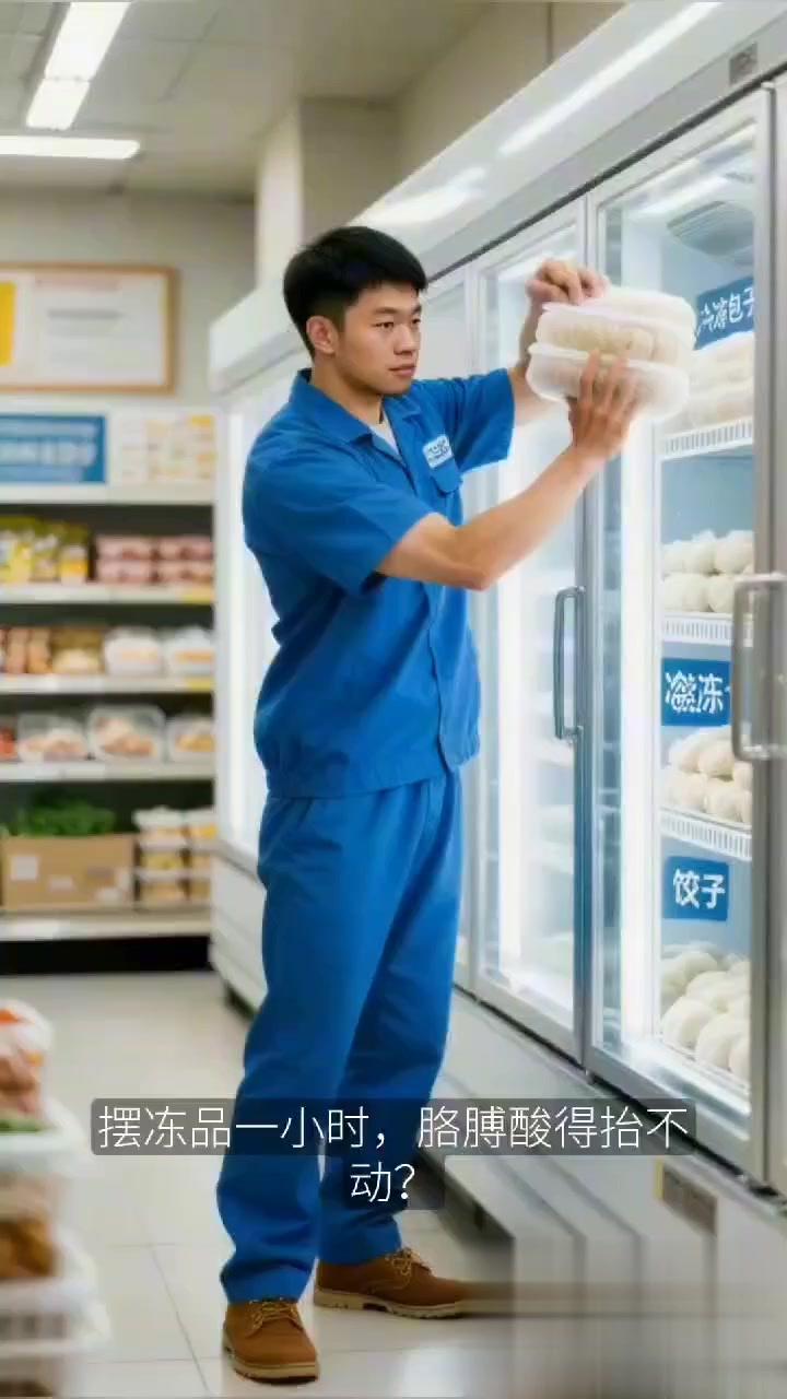 社区生鲜超市理货员:摆冻品胳膊酸 + 整理货架久站腿肿?冬瓜