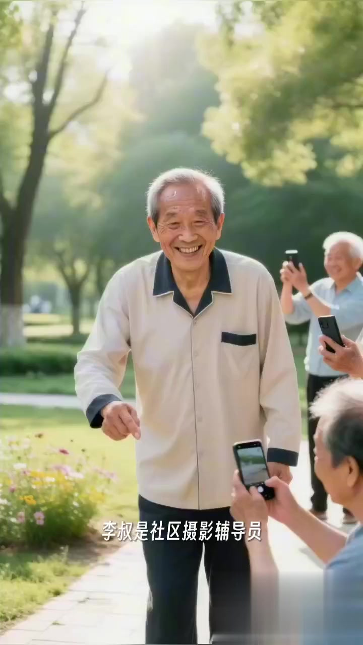 社区老年手机摄影辅导员：教拍照久站腿肿 + 导照片颈僵？红豆