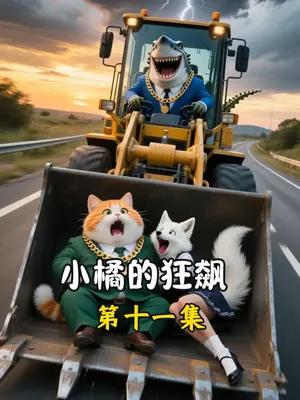 大鲨鱼绑架橘猫狐狸,老虎黑熊极速营救反杀