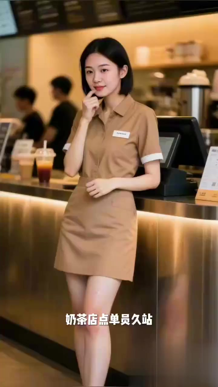 社区奶茶店收银台点单员:点单久站腿肿 + 嗓子干