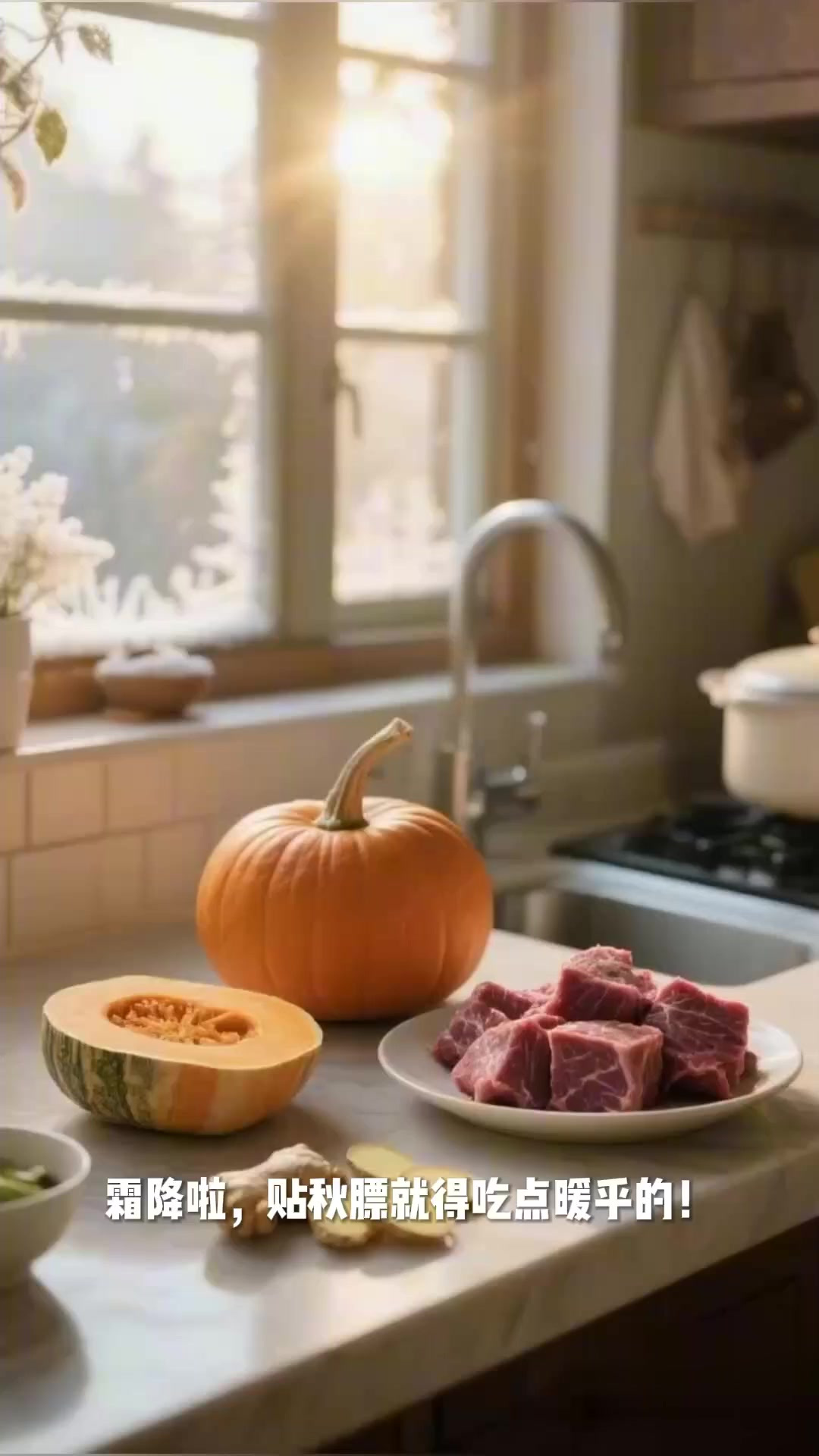 霜降贴秋膘吃南瓜炖牛肉!甜嫩暖身还补蛋白