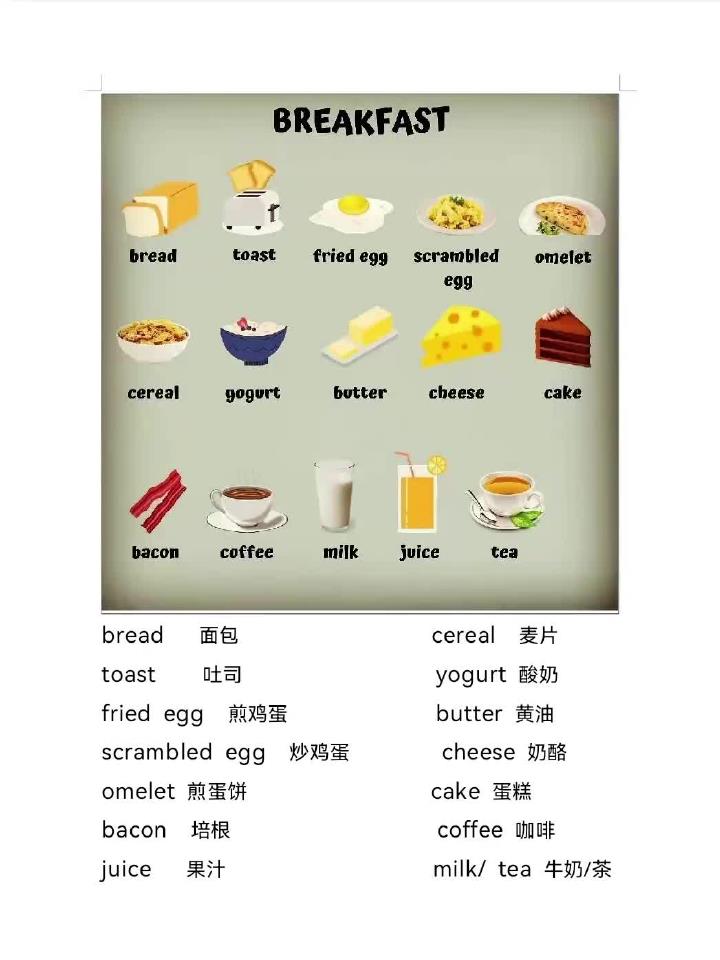 明天的英语早餐来啦