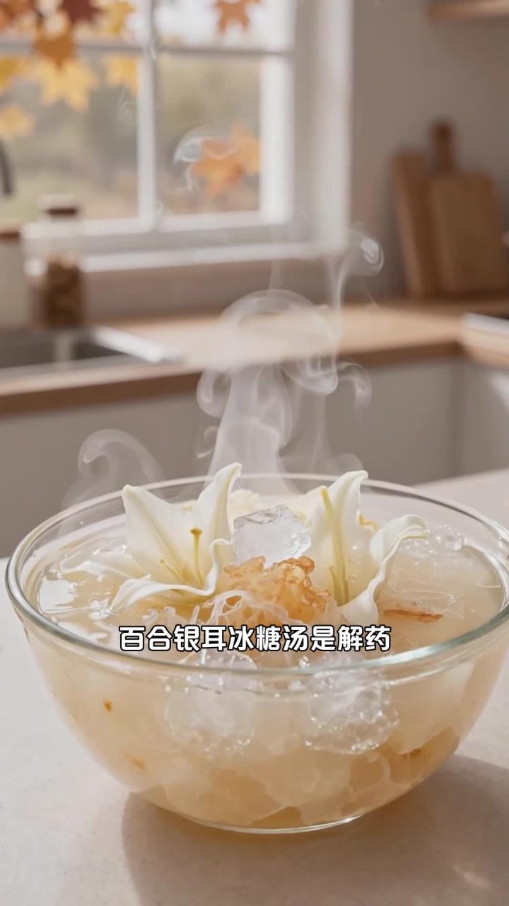 百合 + 银耳 + 冰糖,煲汤绵密,清润滋阴缓干燥