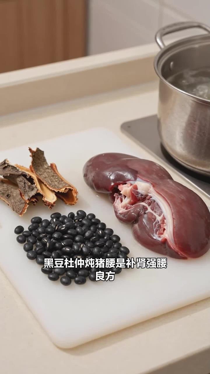 黑豆+杜仲炖猪腰，补肾强腰，腰酸的人适合吗？