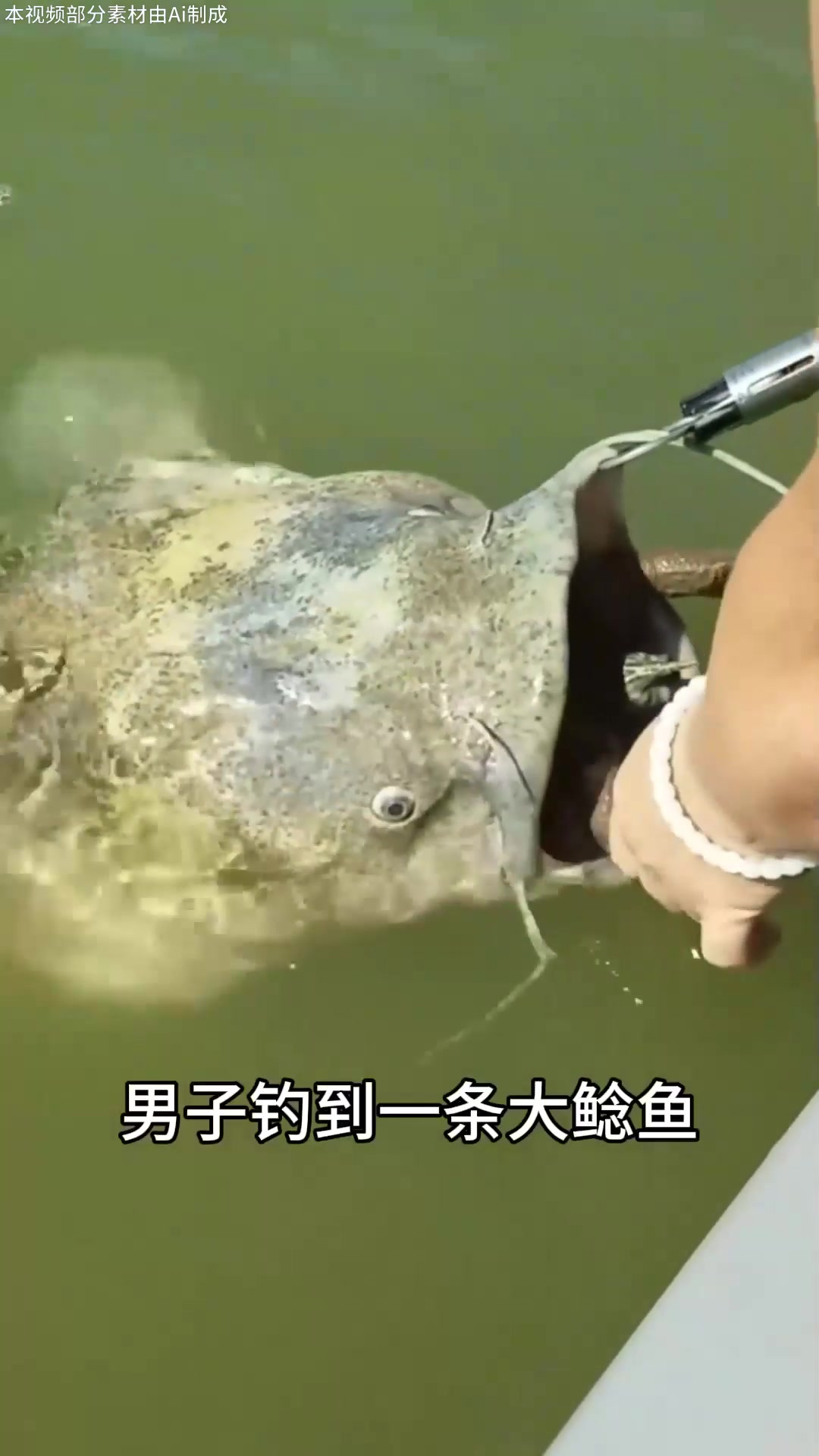 男子钓上一条大鲶鱼,鲶鱼嘴里还有一只乌龟,真是太不可思议了