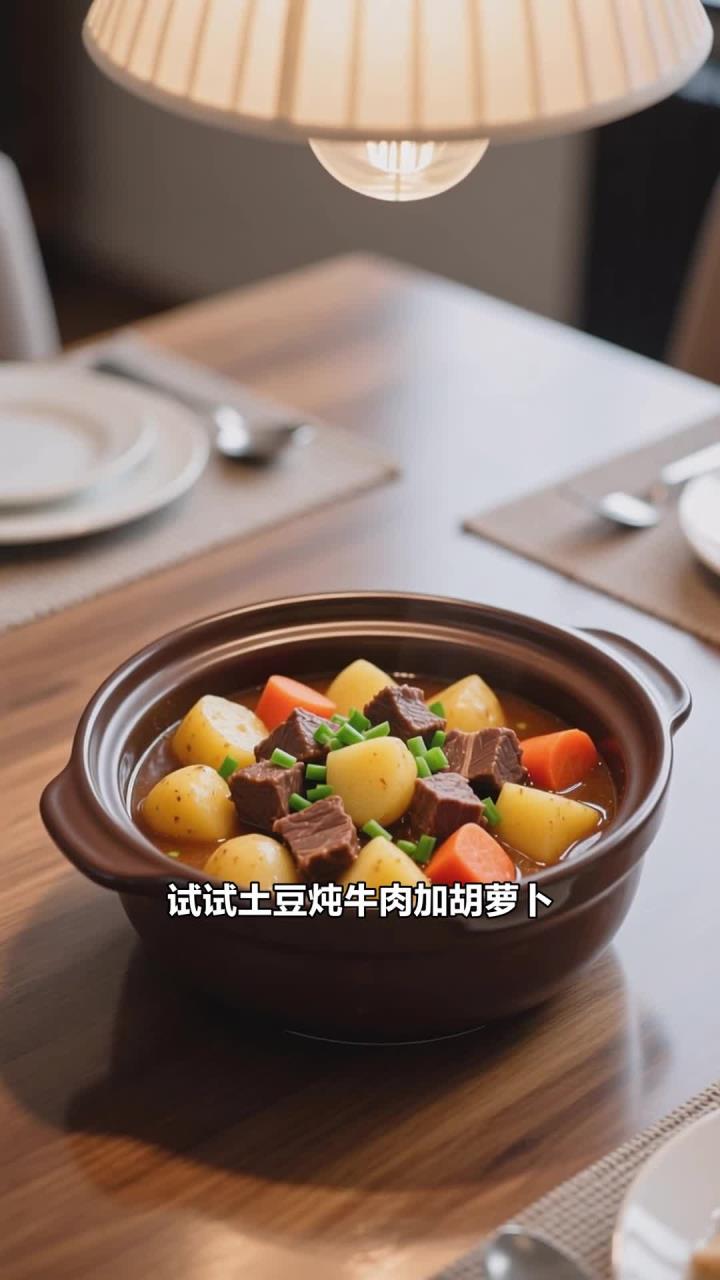 土豆养生别错过,炖牛肉加胡萝卜,健脾和胃还护眼