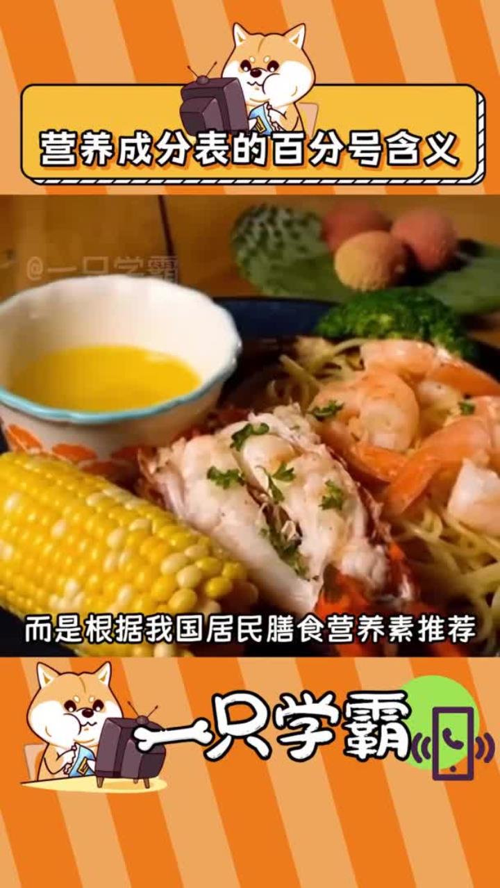 原来营养成分表的百分号是这个意思