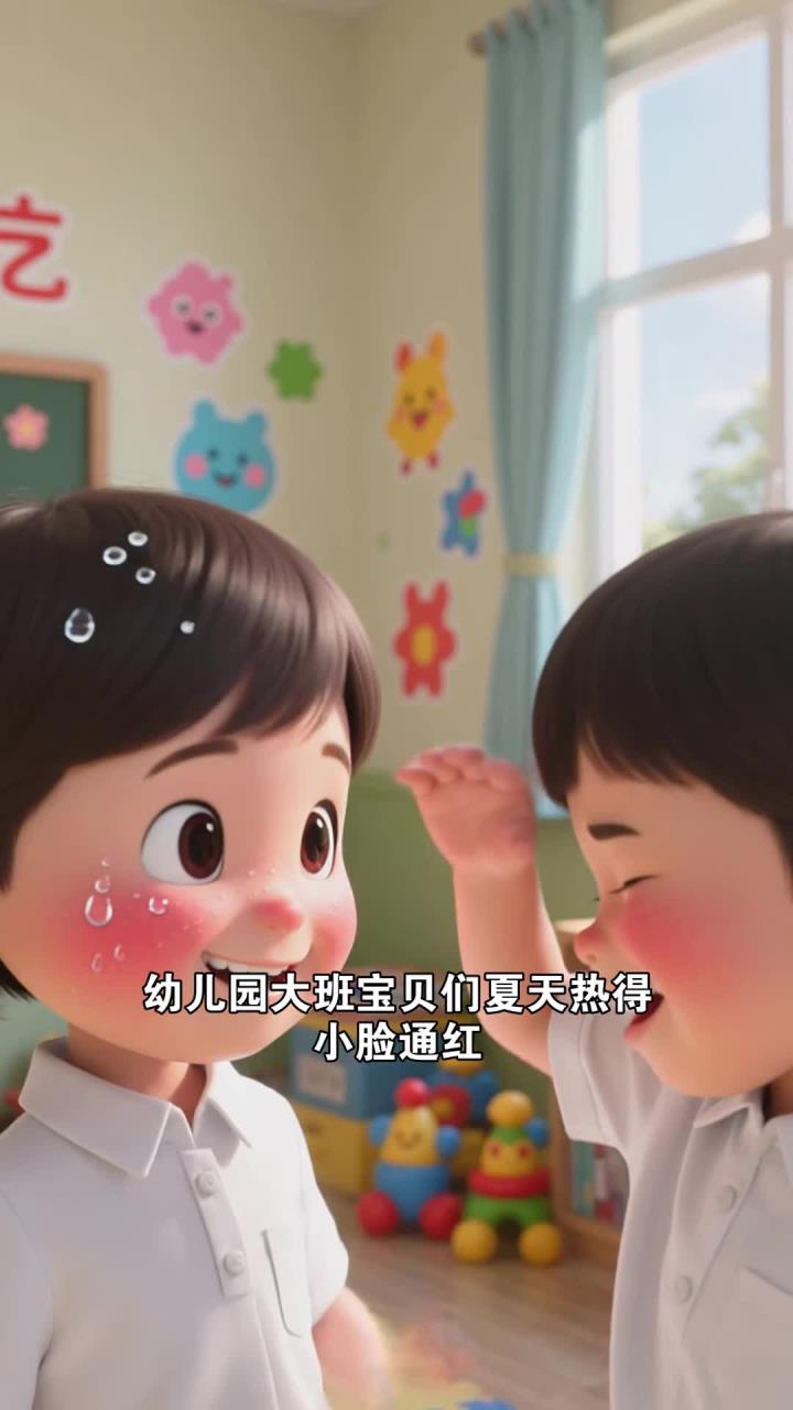 幼儿园大班娃 + 多喝绿豆粥解暑 + 病菌不近身