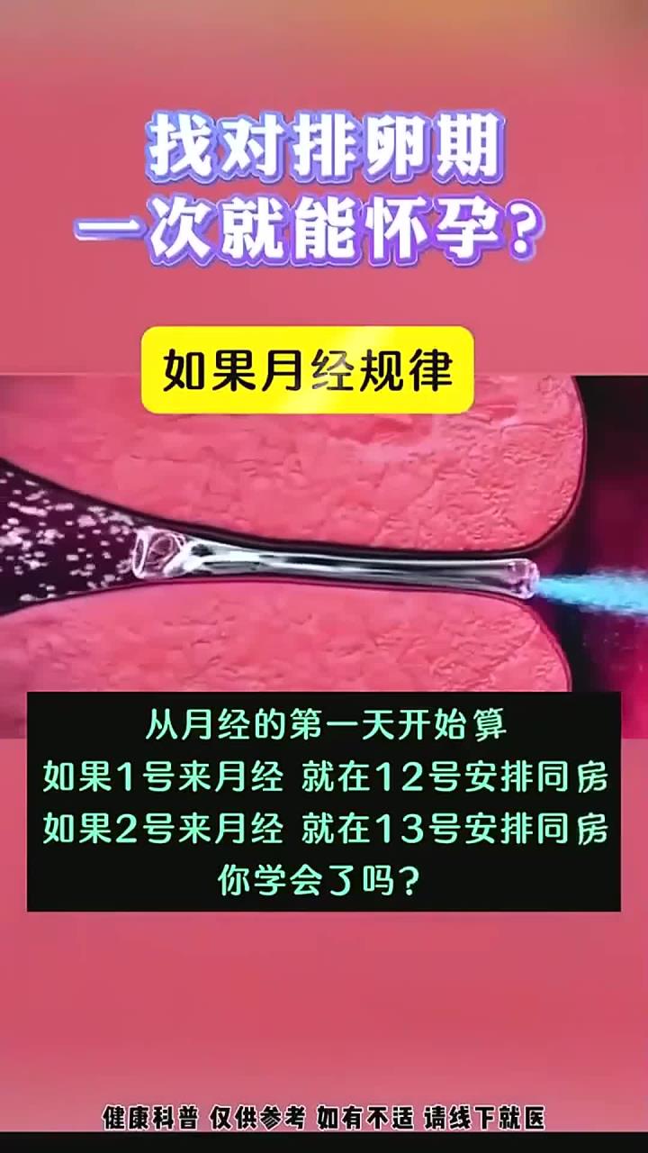 找对排卵期,一次就能怀孕吗