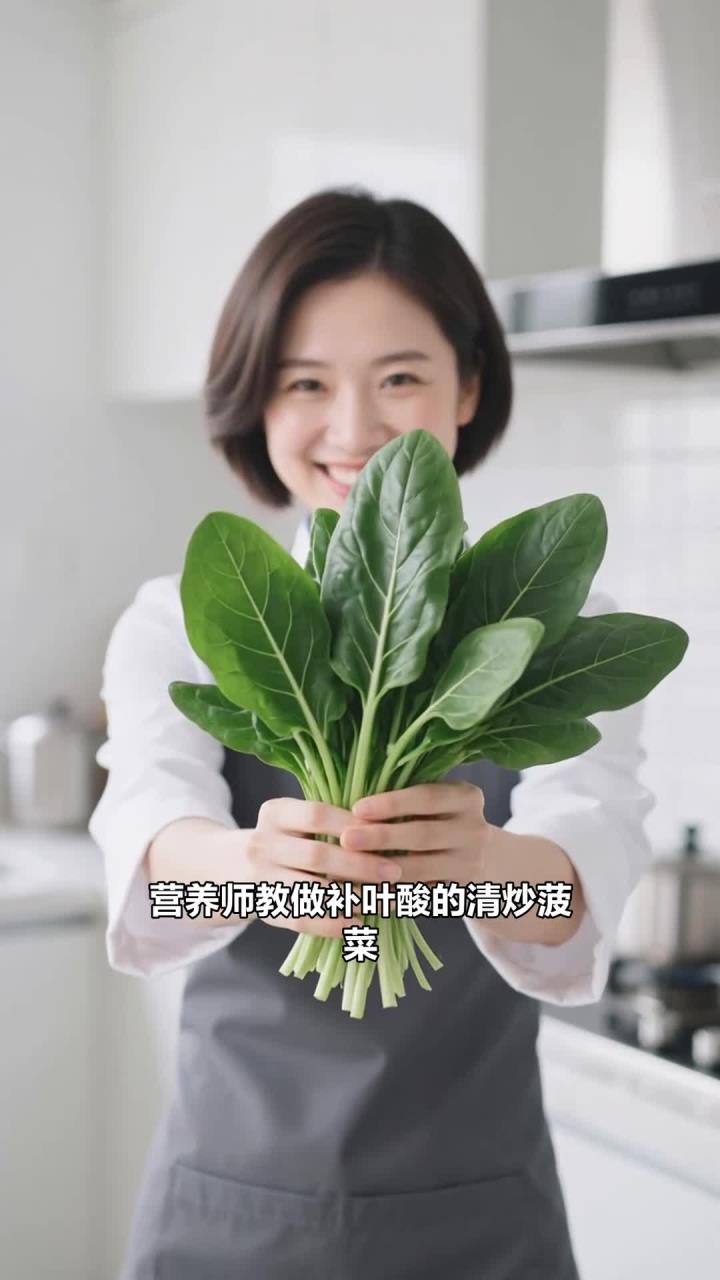 清炒菠菜，健康补叶酸