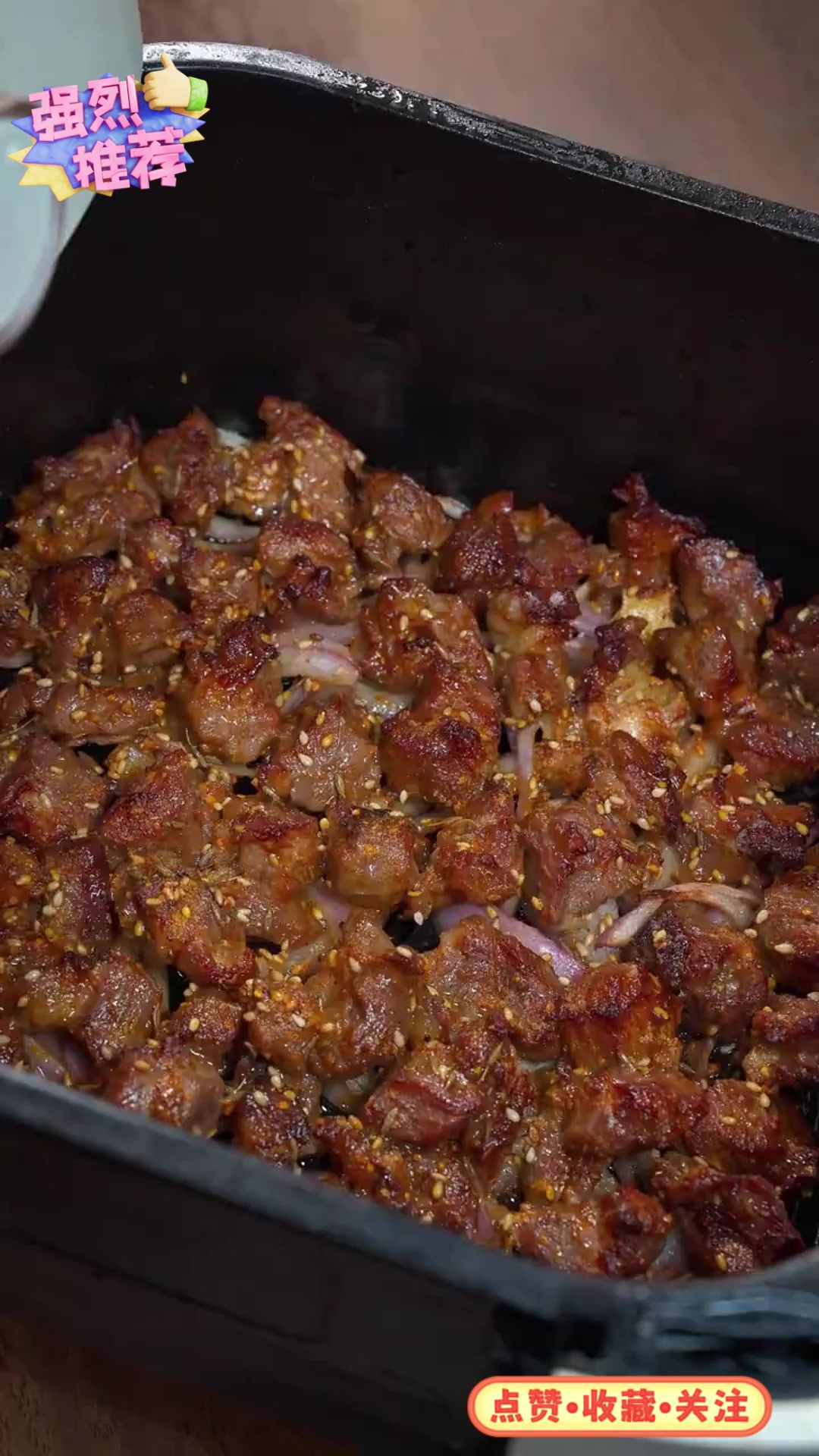 空气炸锅做孜然烤羊肉,比烧烤店还香
