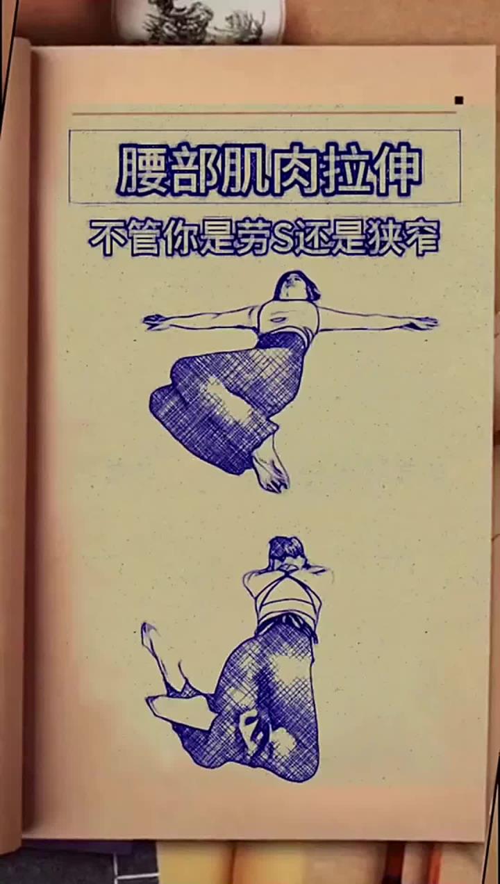 一起来锻炼,腰部肌肉拉伸