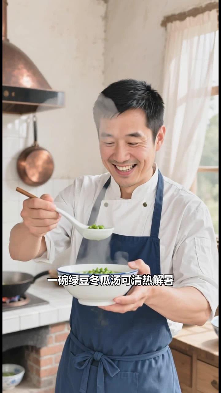 夏天易中暑乏力,绿豆冬瓜汤常煮,清热解暑精力足