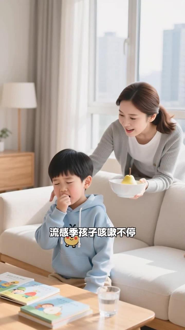儿童流感期间咳嗽,流感养生食疗:梨粥,润肺止咳～