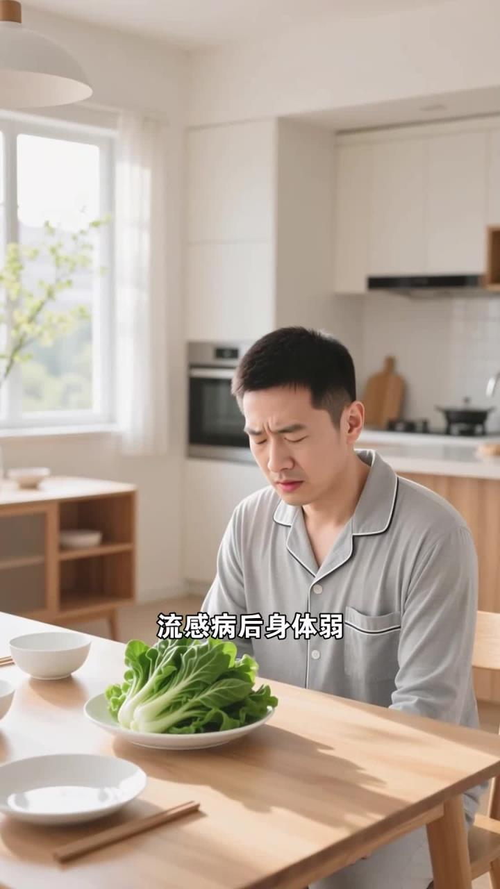 流感病后养护,流感养生推荐:清炒油麦菜,清淡营养～