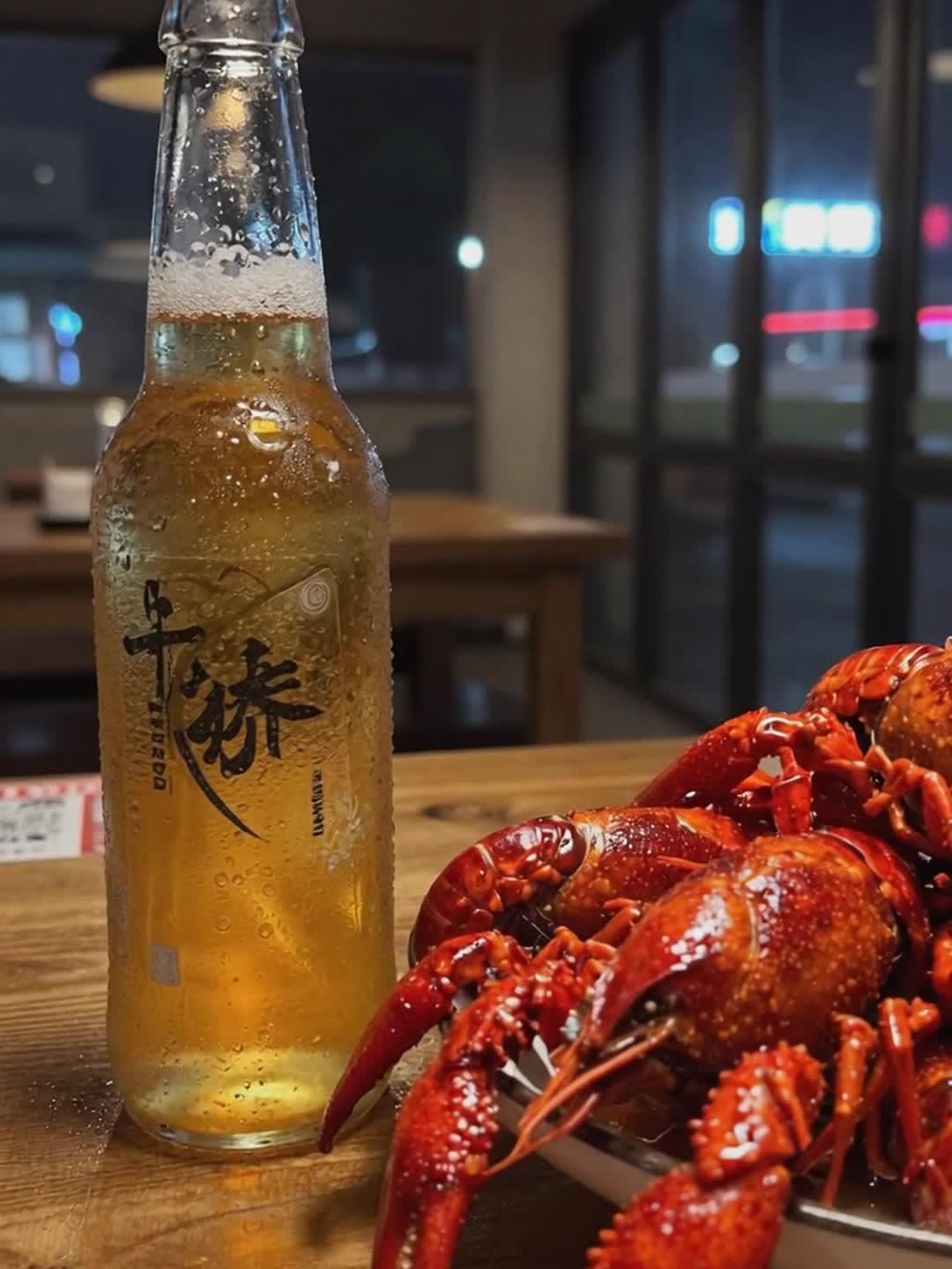 莫贪凉吃冰镇啤酒配小龙虾，伤了肠胃，容易胃胀胃痛