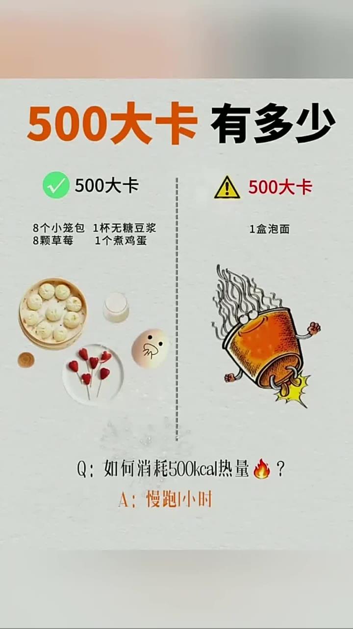 500大卡热量的食物有多少?