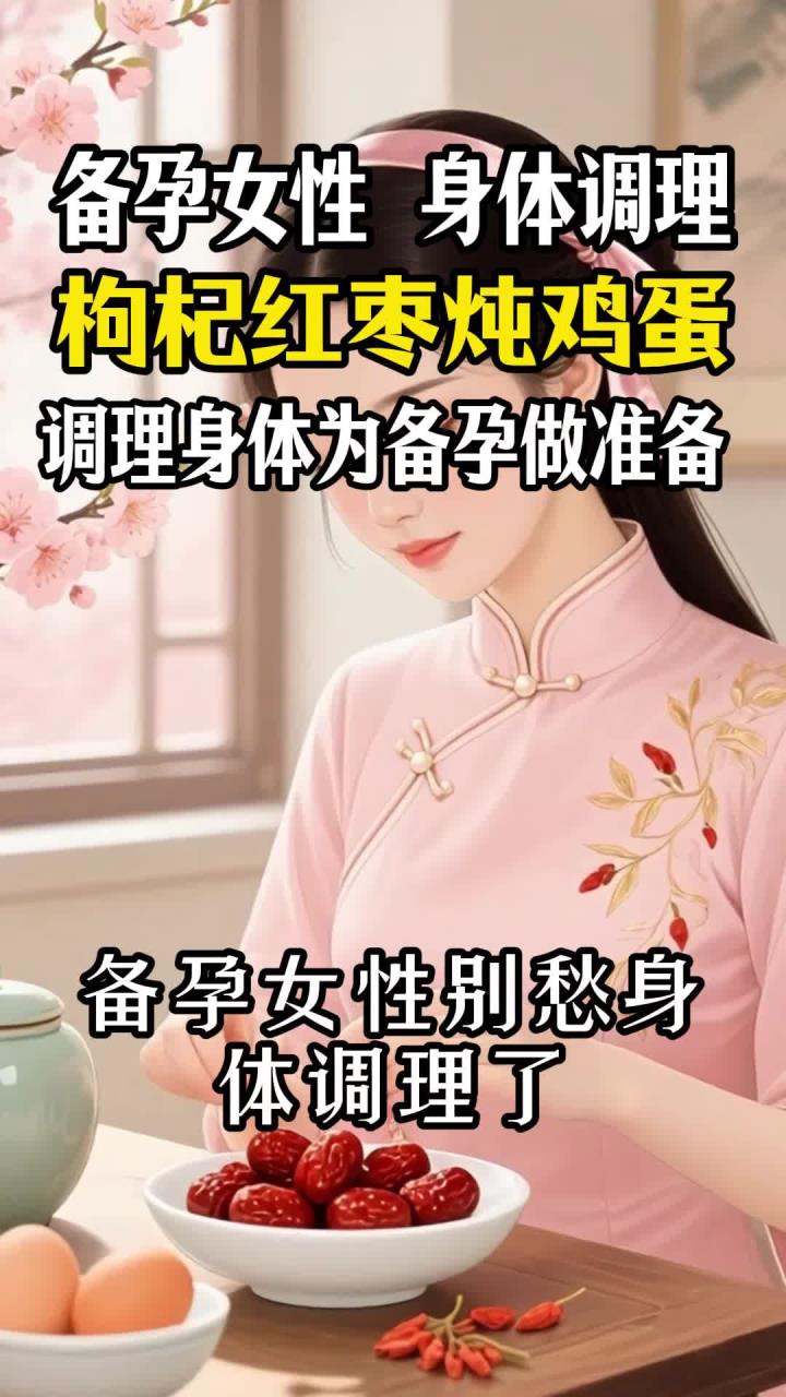 备孕女性别愁身体调理了,试试枸杞红枣炖鸡蛋,调理身体为备孕做准备