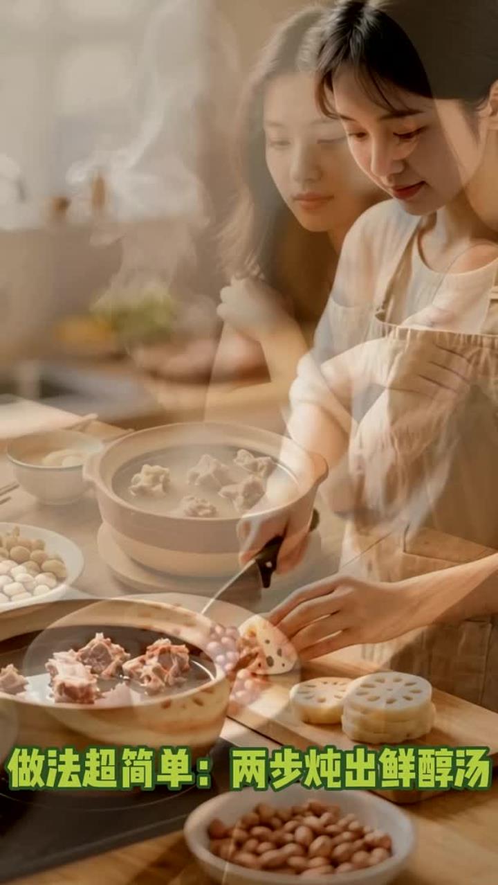 女生秋天必喝！莲藕花生排骨汤，暖身又养人！