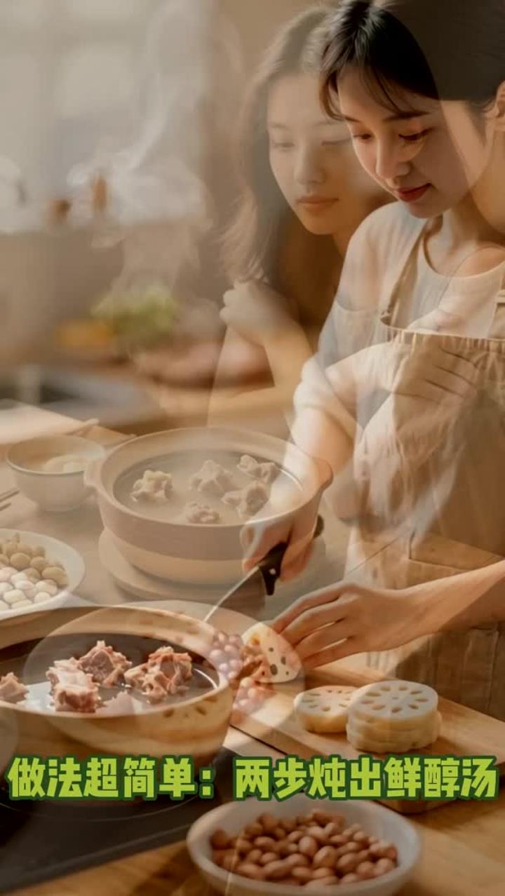 女生秋天必喝!莲藕花生排骨汤,暖身又养人!