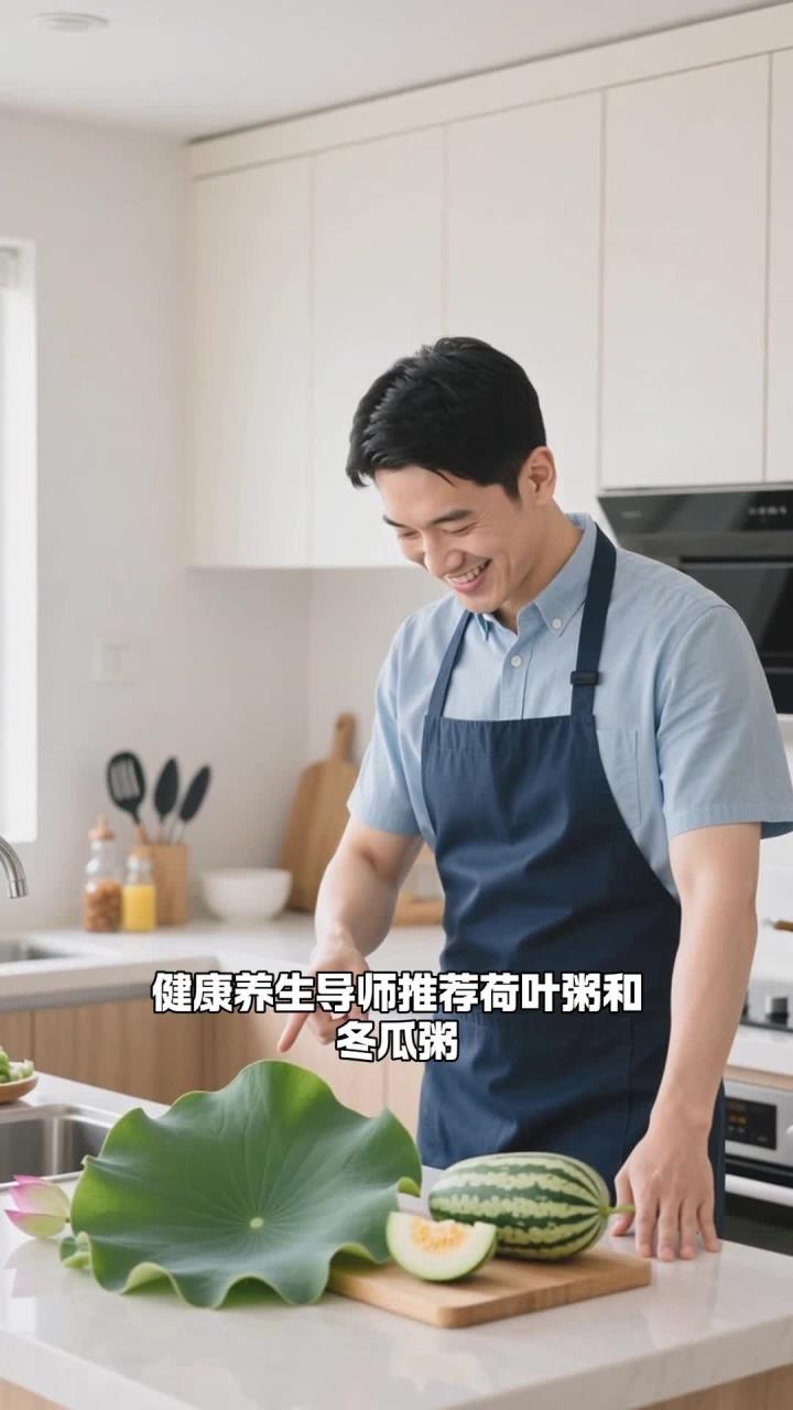 夏季祛湿粥品，荷叶粥冬瓜粥，利水祛湿清热解暑