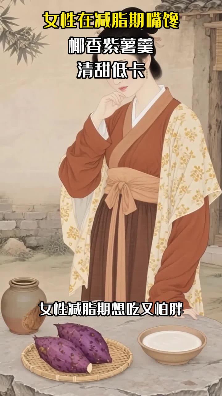 女性在减脂期嘴馋:椰香紫薯羹,清甜低卡
