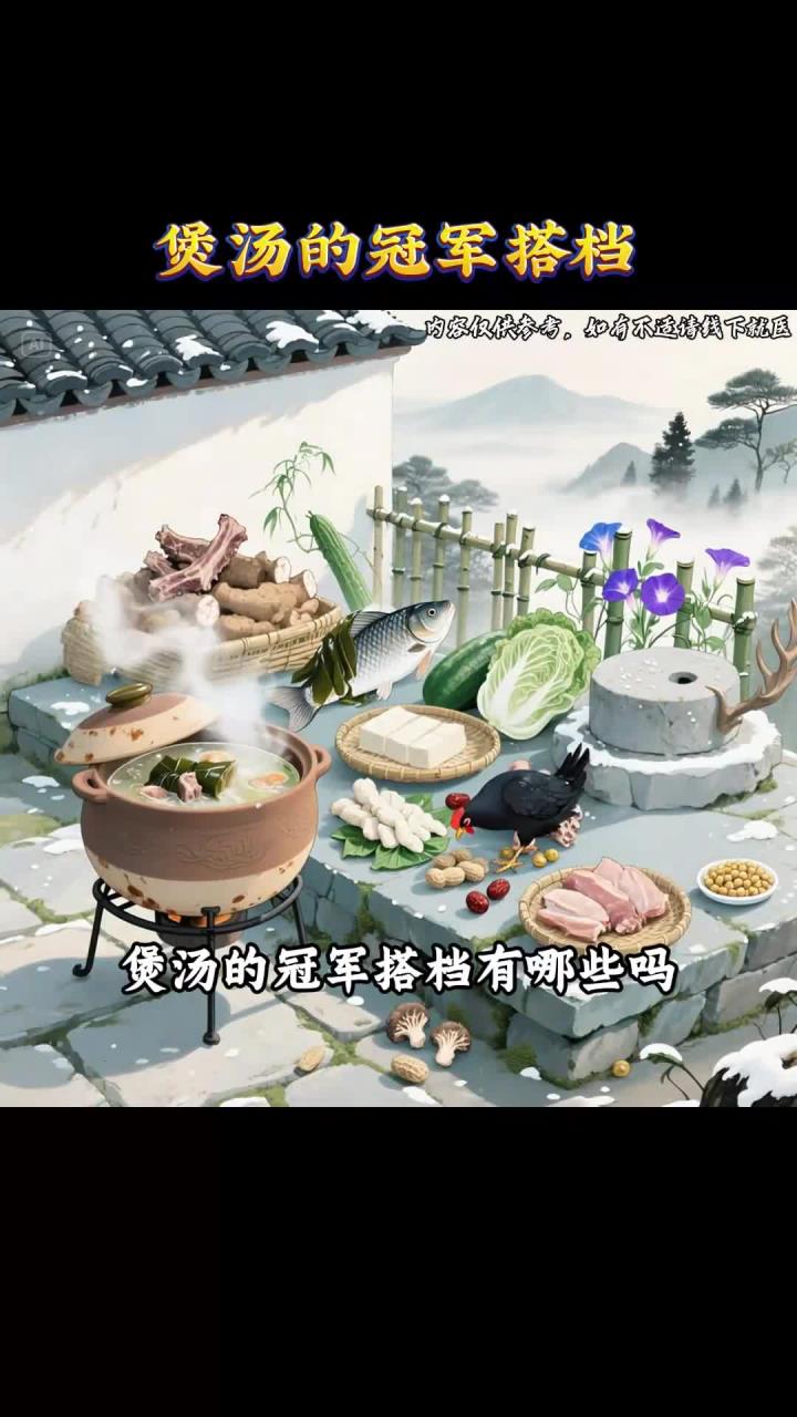 煲汤最佳冠军搭档组合,食物煲汤养生技巧